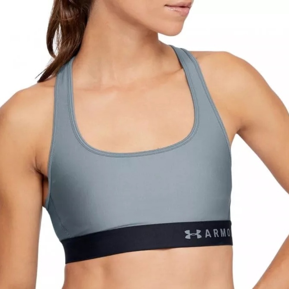 Under Armour Gray and Black Cross Back Sports Bra